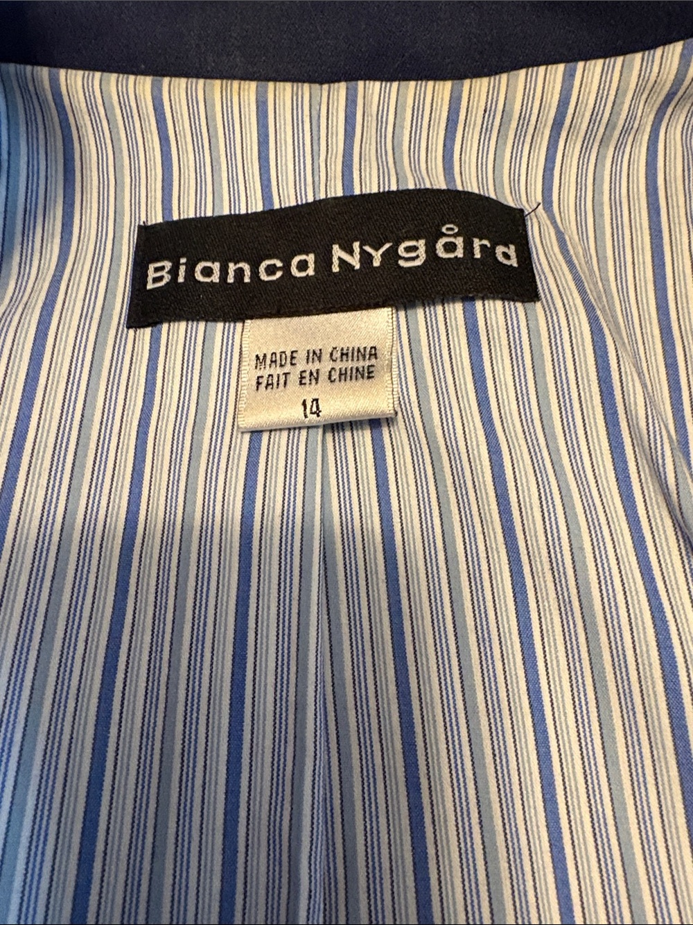 Bianca Nygard Classic Navy Stand-Collar Jacket - Picture 4 of 8